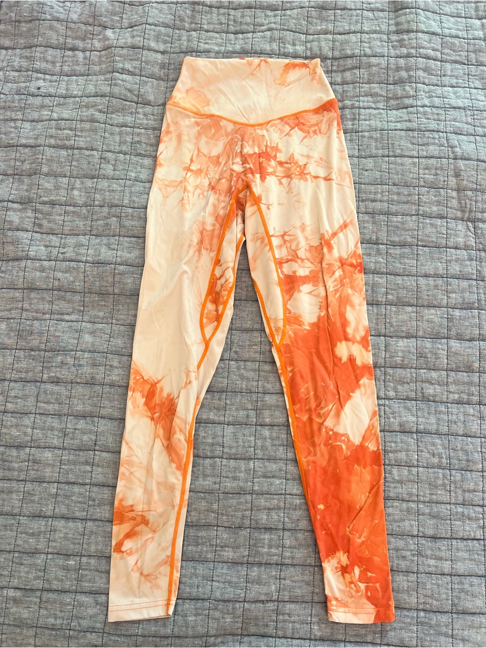 Balance Athletica Orange Tie-Dye High-Waist Leggings
